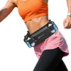 Running Belt with Bottles Waist Bag Sport Pouch Fanny Pack for Cycling (Blue)