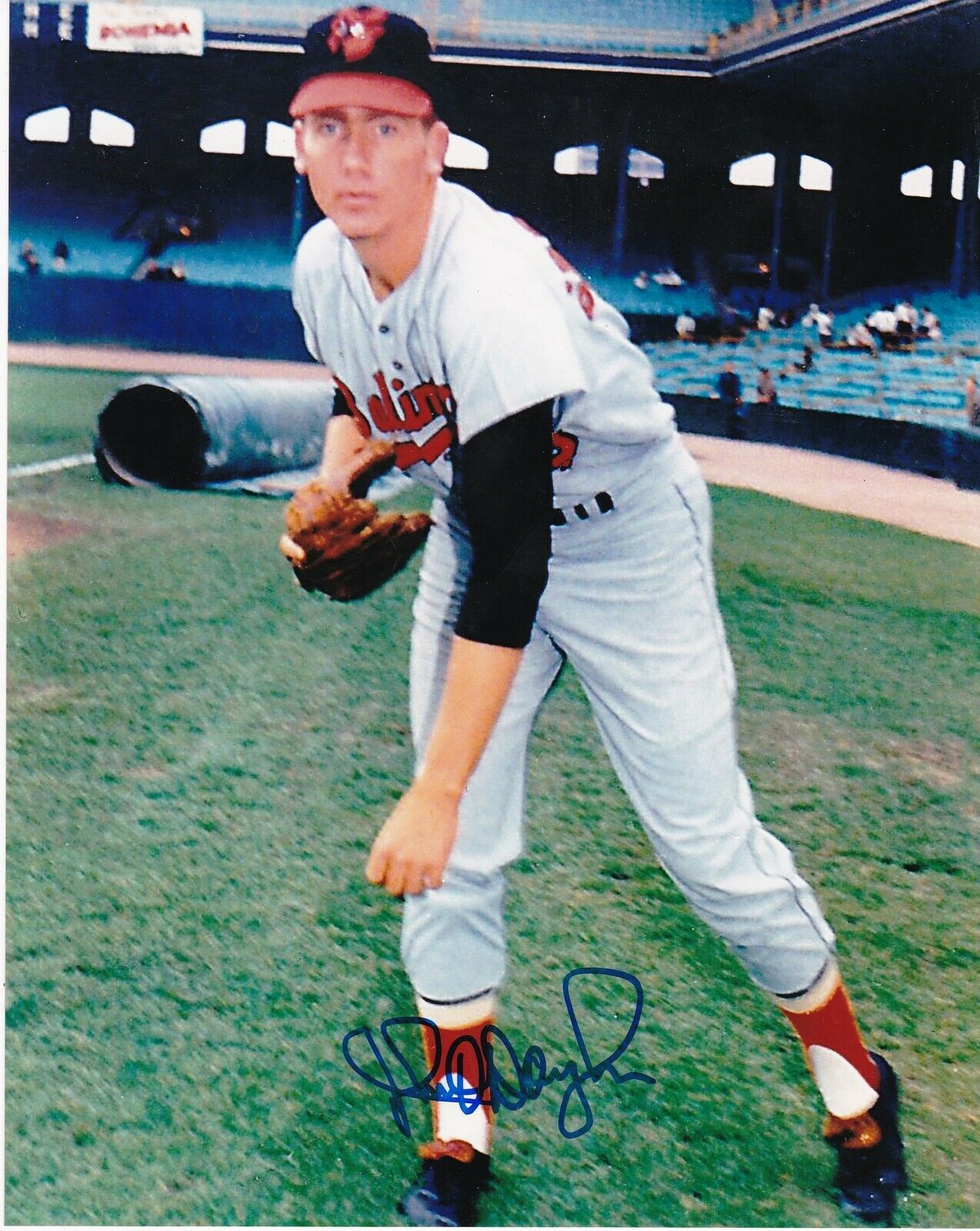 JOHN O'DONOGHUE BALTIMORE ORIOLES ACTION SIGNED 8x10