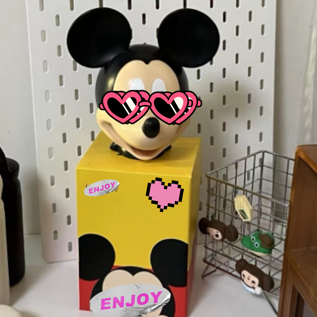 Valentines M!CK3Y & M!NN!E self defense keychain with jumbo storage bucket