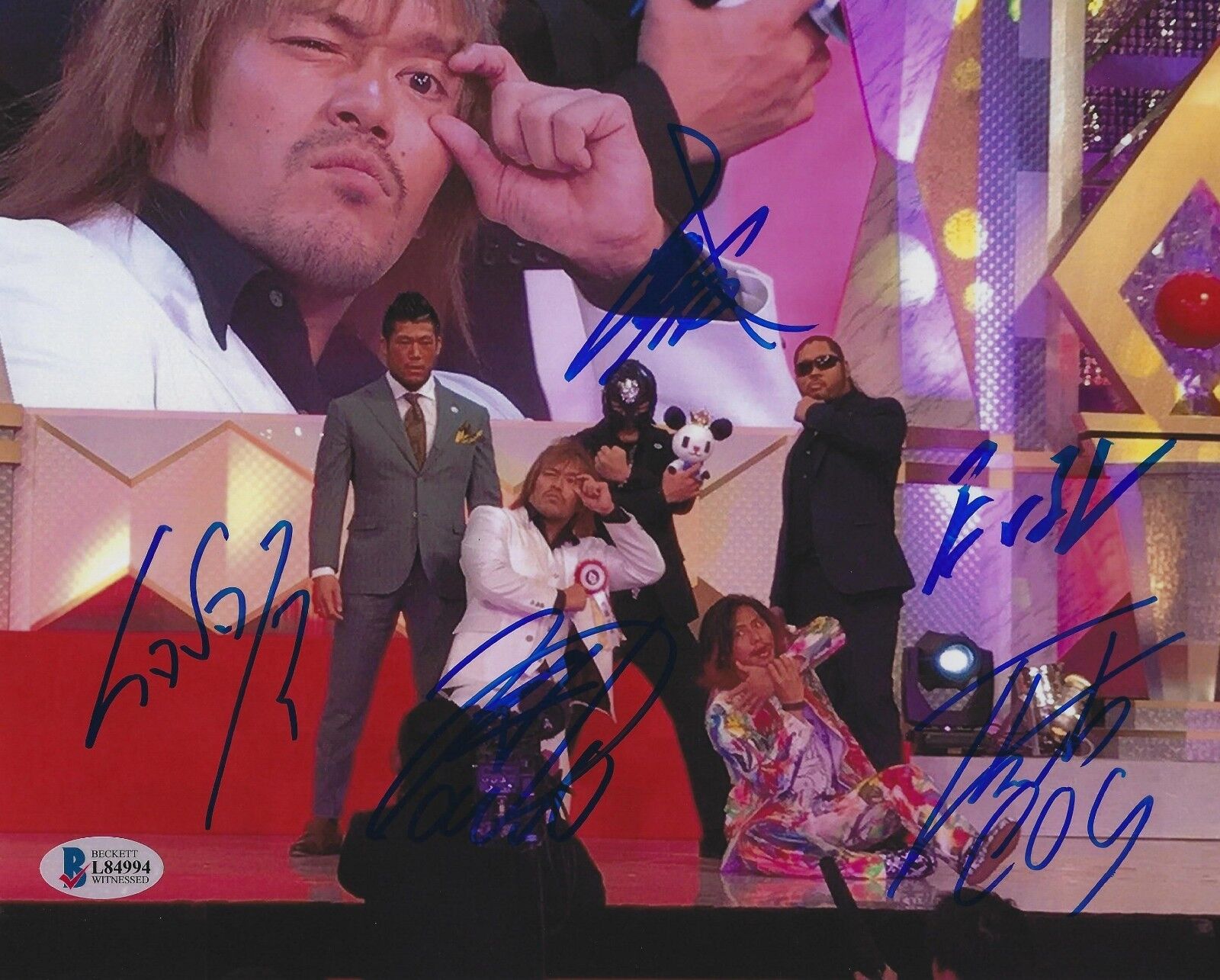 Tetsuya Naito + Signed 8x10 Photo Poster painting BAS COA New Japan Los Ingobernables de Japon 2