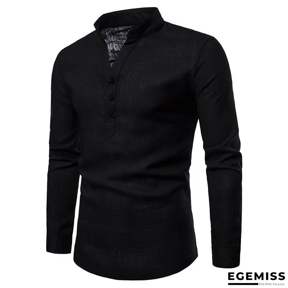 Solid Color Slim Large Size Long-Sleeved Shirt | EGEMISS