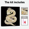 DIY Pearl Painting Snake for Home Wall Decor with Frame(30x30cm)
