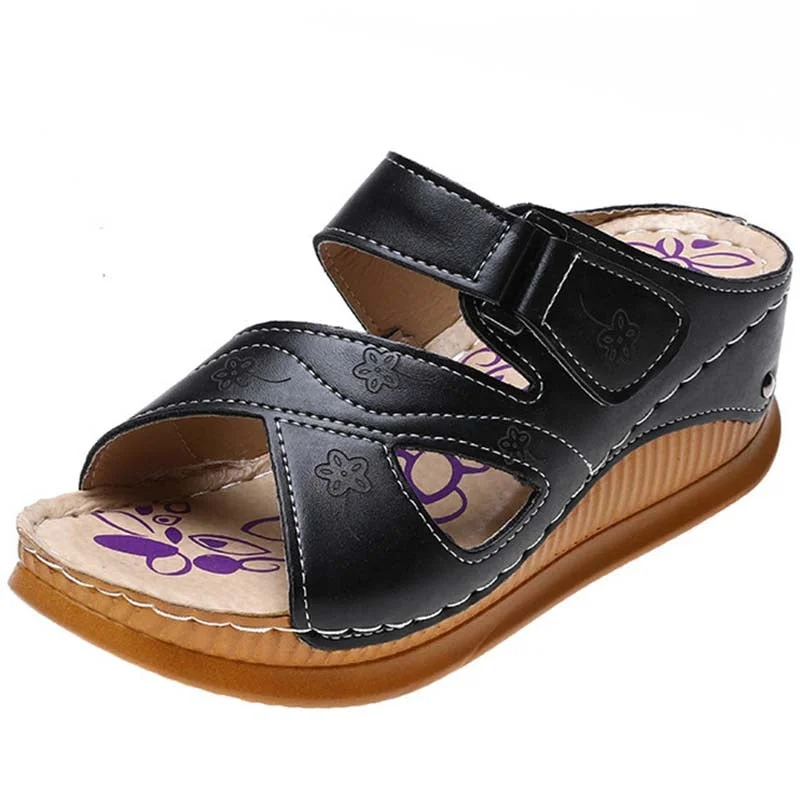 Women Sandals 2021 Hot Summer Shoes For Women Platform Shoes Peep Toe Ladies Sandals Women Slipper Slip On Wedge Sandals Size 43