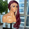 复制Burgundy Premium Japanese Kanekalon Futura Blended Wig  High Temperature Heat Resistant Fiber,Transparent Lace 22inch