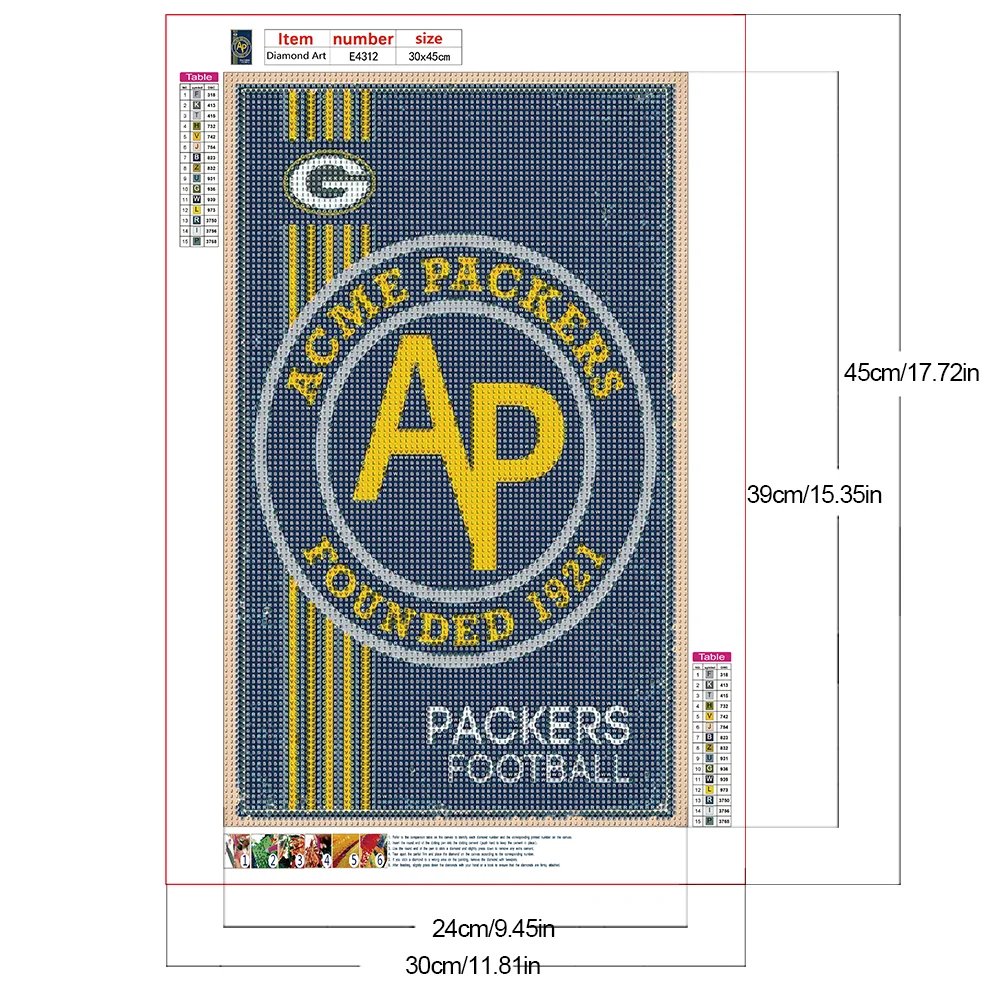 Diamond Painting - Full Round Drill - Green Bay Packers(Canvas|30*45cm)