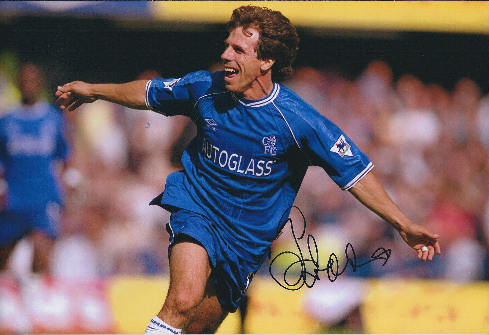 Gianfranco ZOLA SIGNED COA Autograph 12x8 Photo Poster painting AFTAL CHELSEA Legend Genuine