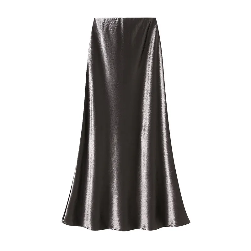 Nigikala Nigikala Temperament Pressure Folded Bare-Faced Fishtail Half-Dress Girl Spring Hanging Thin Bag-Butbice Long Dress 9836