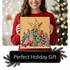 (25x25cm)DIY Pearl Painting Xmas Framed Handmade Pearl Material Art Kit Living Room Decor