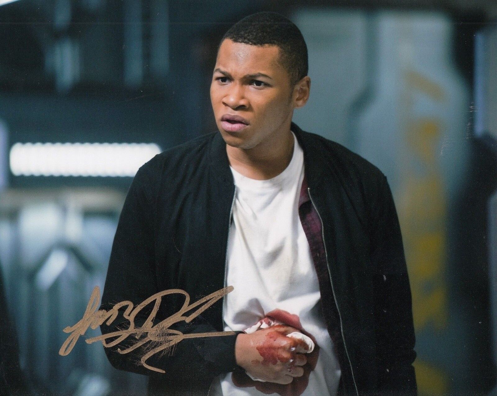 FRANZ DRAMEH signed (LEGENDS OF TOMORROW) *FIRESTORM* 8X10 Photo Poster painting PROOF