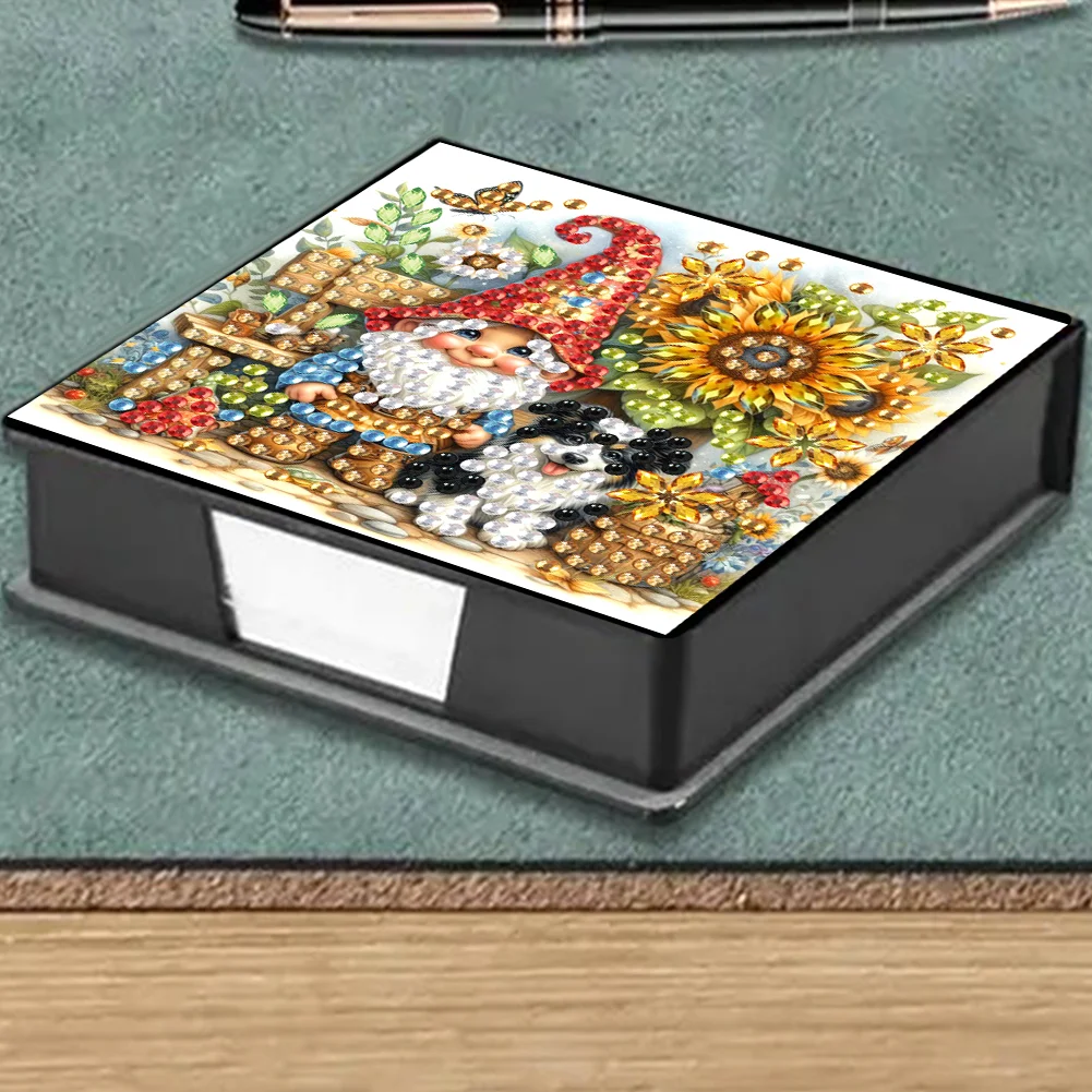 DIY Flower Gnome Diamond Painting Memo Pad Holder Mosaic Kit for DIY Art Craft