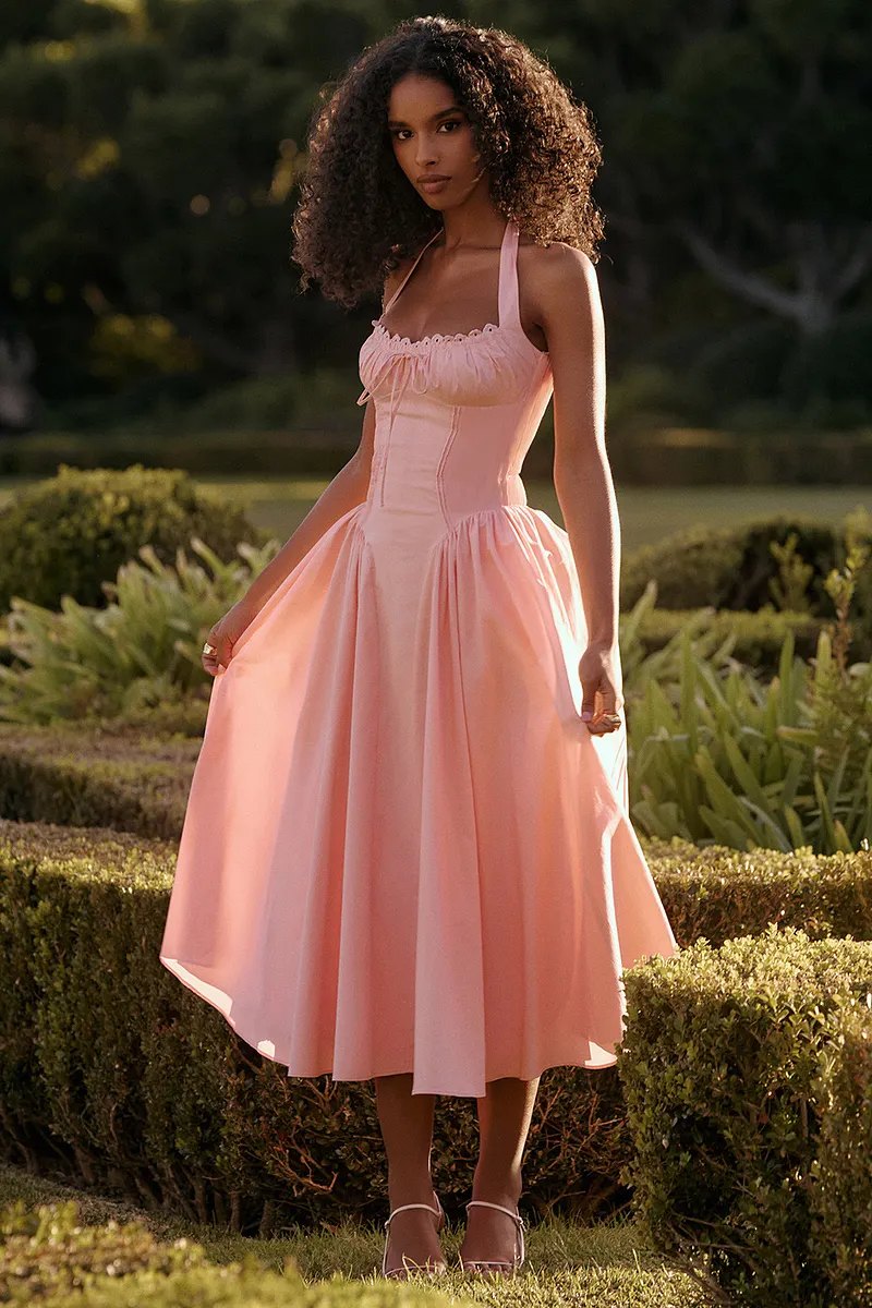 Summer Vacation Backless Maxi Dress