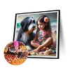 Diamond Painting -DIY Round Drill Girl & Dog