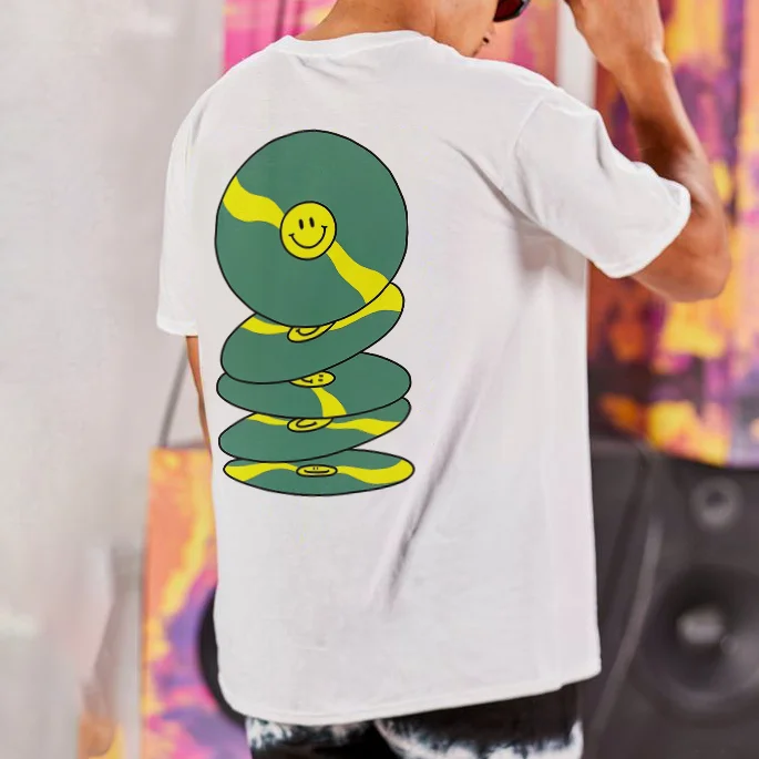 CD-ROM With Smiley Face T-shirt