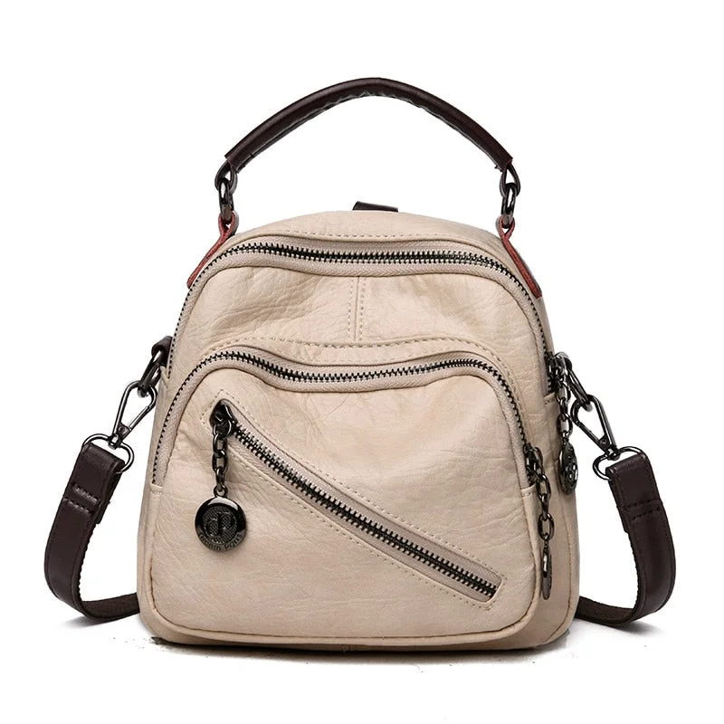 Mini Backpack Vintage Women Leather Shoulder Bag Designer High Quality Bagpack Small Travel Back Pack Ladies Hand Bags for Girls