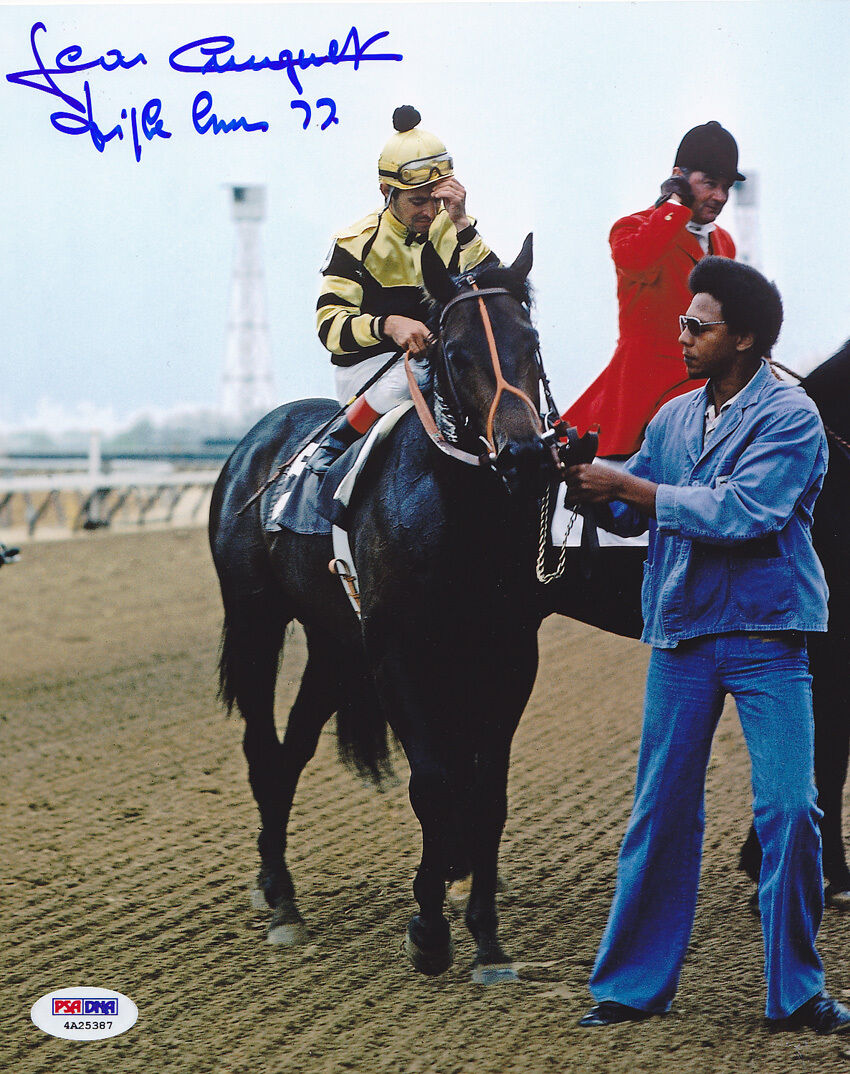 Jean Cruguet SIGNED 8x10 Photo Poster painting + Triple Crown 77 Jockey ITP PSA/DNA AUTOGRAPHED