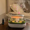 Micro Landscape Rain Cloud Air Humidifier Simulated Raindrops/Natural White Noise/Essential Oil Aromatherapy Colorful Light Gradient Atmosphere Lamp Ultrasonic Atomizer Humidifier