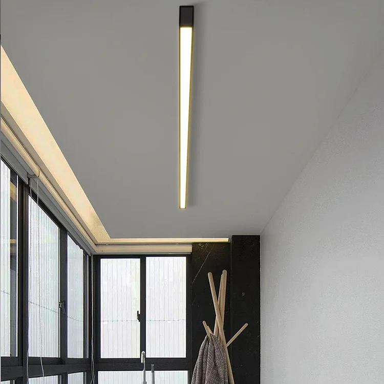 Minimalist Strip Stepless Dimming LED Modern Ceiling Light with Remote Control - Appledas