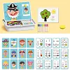 👧👦Puzzles magn&eacute;tiques Jeu de voyage pour habiller les visages Jouet &eacute;ducatif double face pour enfants d'&acirc;ge pr&eacute;scolaire🧠