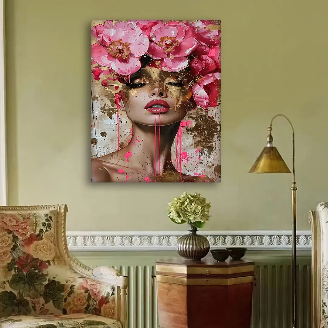 Elegant Woman DIY Paint By Numbers Kit on Canvas 40x50cm Without Frame Paint by Numbers Kits Drawing Paintwork for Beginners Adults Gift Home Wall Decor