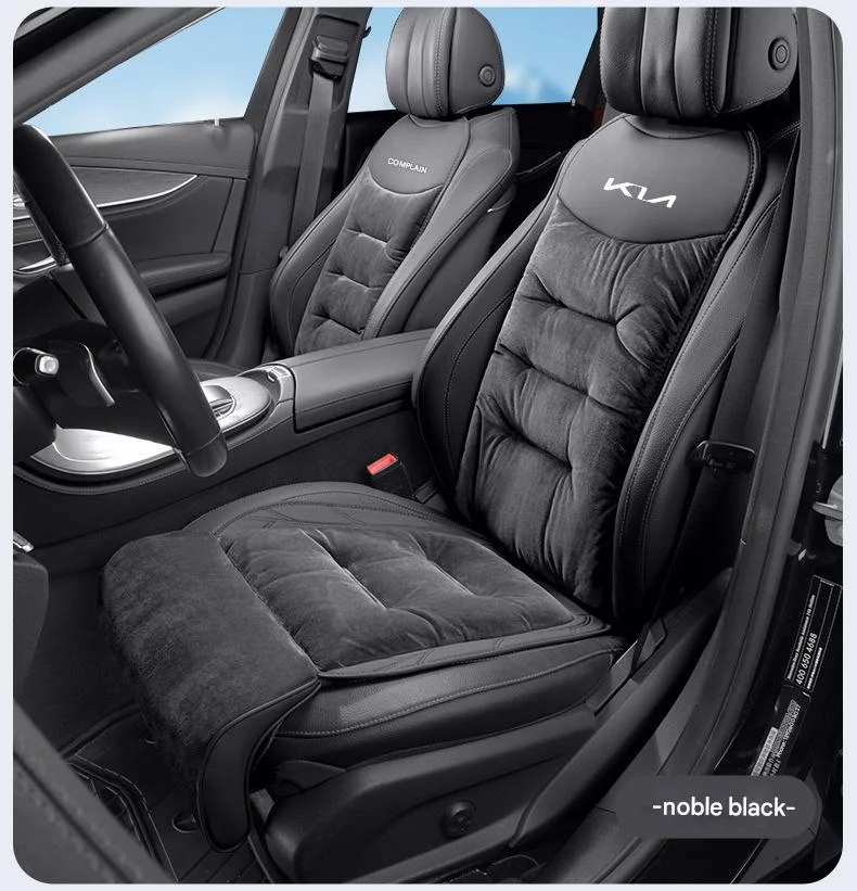 Car flannel extended leg rest seat cushion premium feel warm car seat mat