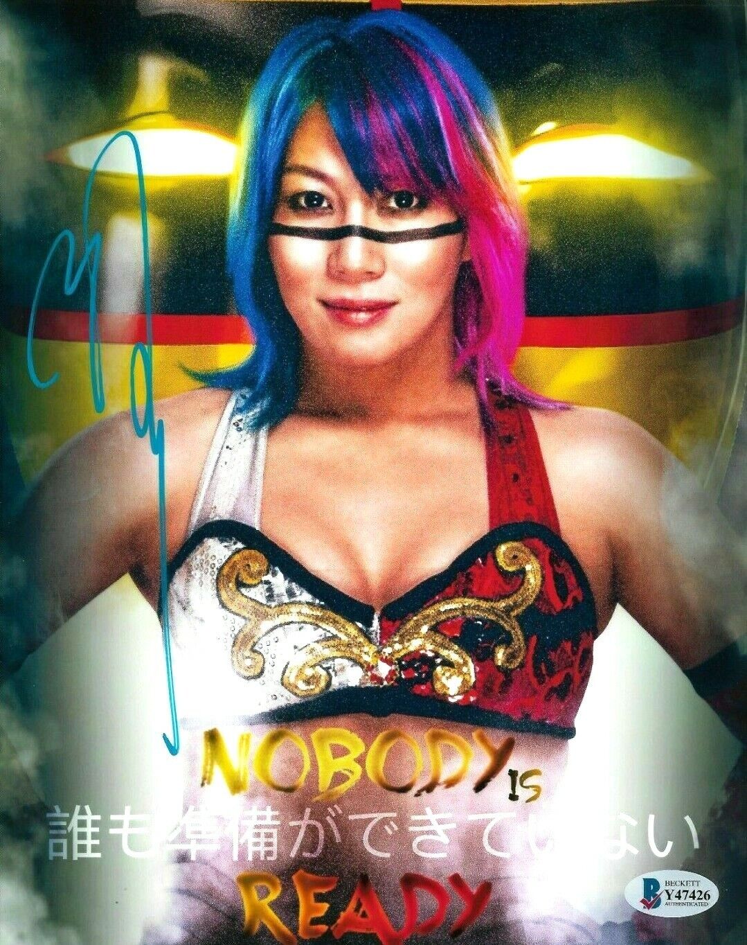 WWE ASUKA HAND SIGNED AUTOGRAPHED 8X10 Photo Poster painting WITH PROOF AND BECKETT COA 21