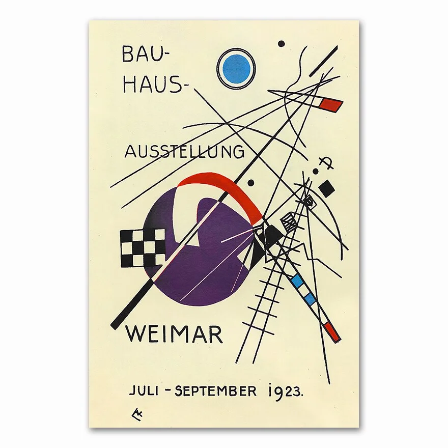 Posters and Prints Bauhaus Ausstellung 1923 Weimer Exhibition Poster Wall Art Picture Canvas Painting for Room Home Decor