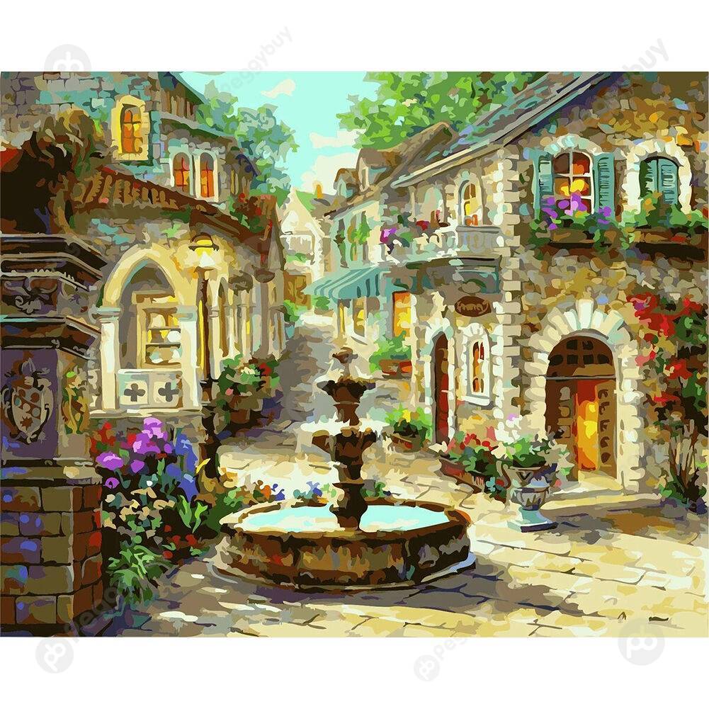 

40*50CM Paint By Numbers-Street, 501 Original