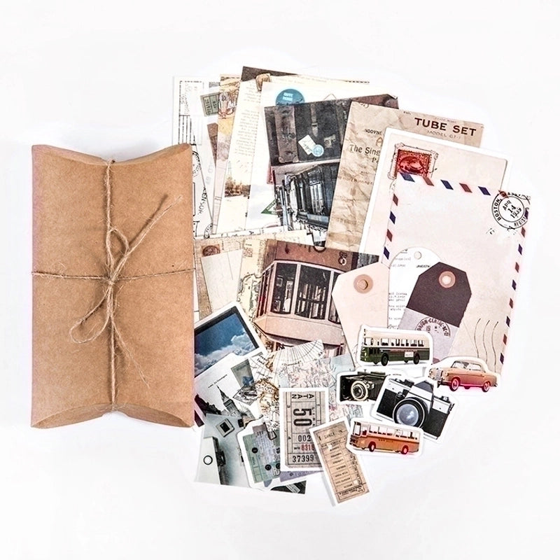 New Simple Retro Mushroom Butterfly Pattern Notebook Sticker2