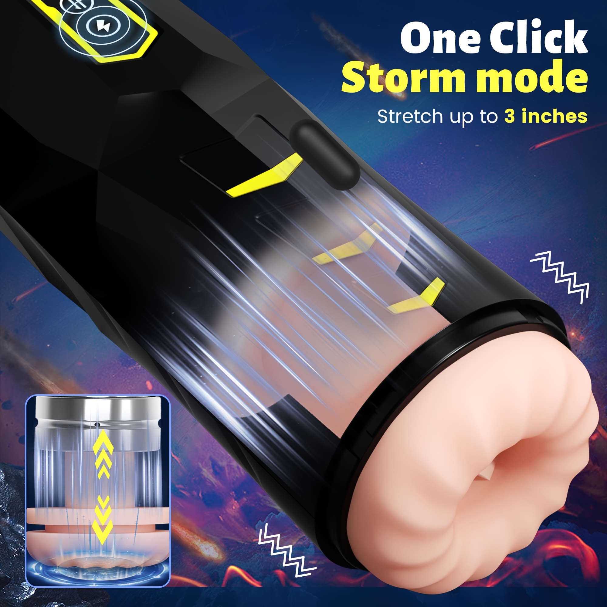 Automatic Male Masturbation Cup with 9 Thrusting & Vibrating