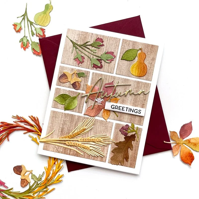 Piggy Craft metal cutting dies cut die mold Wheat decoration Scrapbook paper craft knife mould blade punch stencils dies