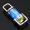 COB+LED Mini Keychain Flashlight USB Rechargeable for Camping Fishing Walking