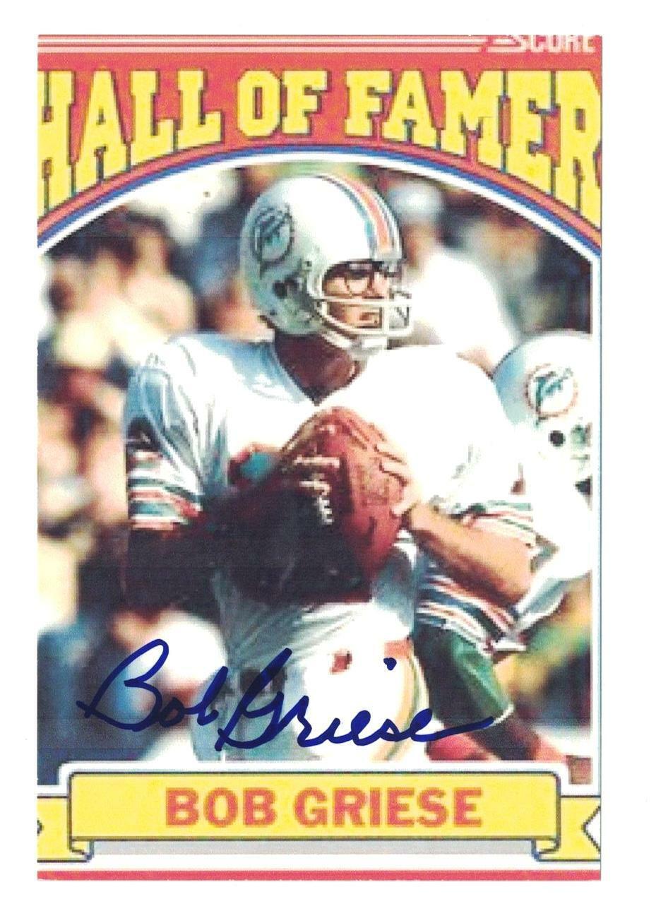 Bob Griese Signed Autographed 4 x 6 Photo Poster painting Miami Dolphins A