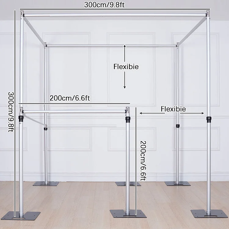 Angela Flower Telescopic Adjustable Stable Square Screen Frame Wedding Backdrop Flower Stand Event Supplies A7125