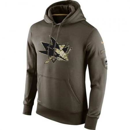 Men's San Jose Sharks  Salute To Service NHL Hoodie