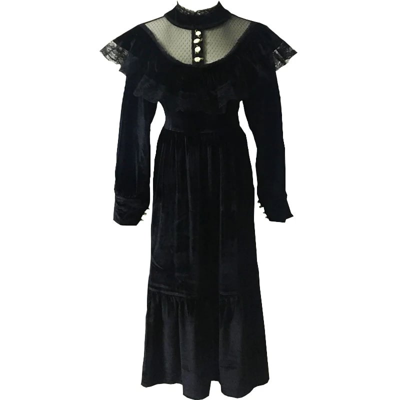Lydia Black Dress Beetlejuice Lydia Deetz Broadway Cosplay Costume for Adult
