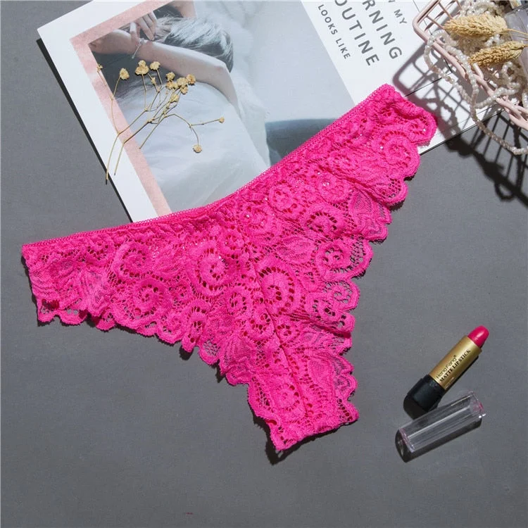 Sexy lace panties ladies panties thong floral lace ladies breathable panties low waist thong transparent