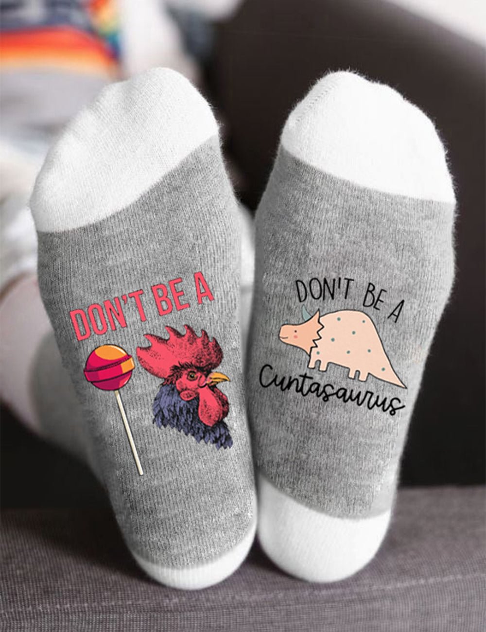 Don't Be A C-Sucker C-Saurus Socks