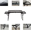 Camping Tables Outdoor Multifunctional Folding Table in Aluminum with Extensible Grid Desktop Height Adjustable Portable Picnic Table with Handle for Camp