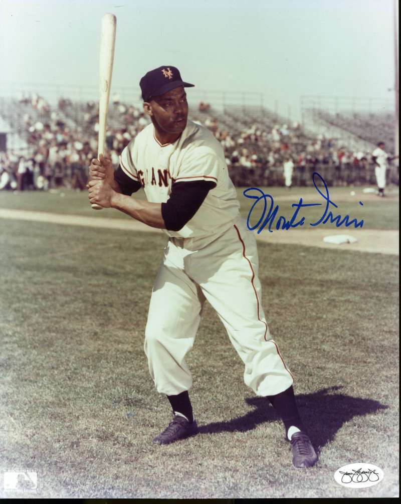 Monte Irvin Jsa Cert Sticker Signed 8x10 Photo Poster painting Authentic Autograph