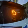 Hand Gesture Light with Remote LED Car Back Window Sign Car Finger Light for Car