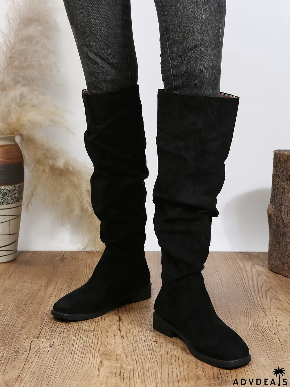 Fashion Low Heel Long Knight Boots