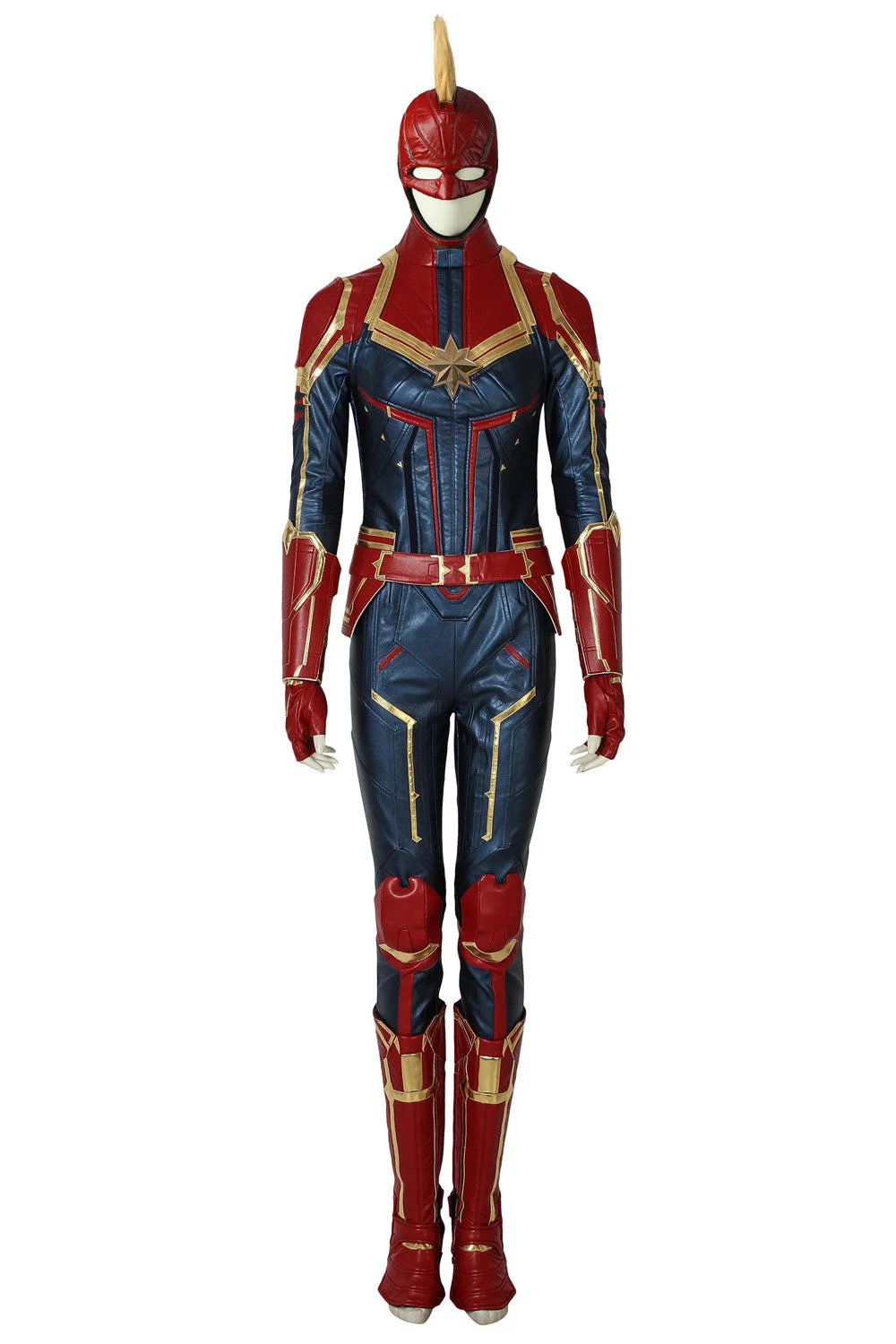 Captain Marvel Carol Danvers Costume Dark Color Cosplay Suit