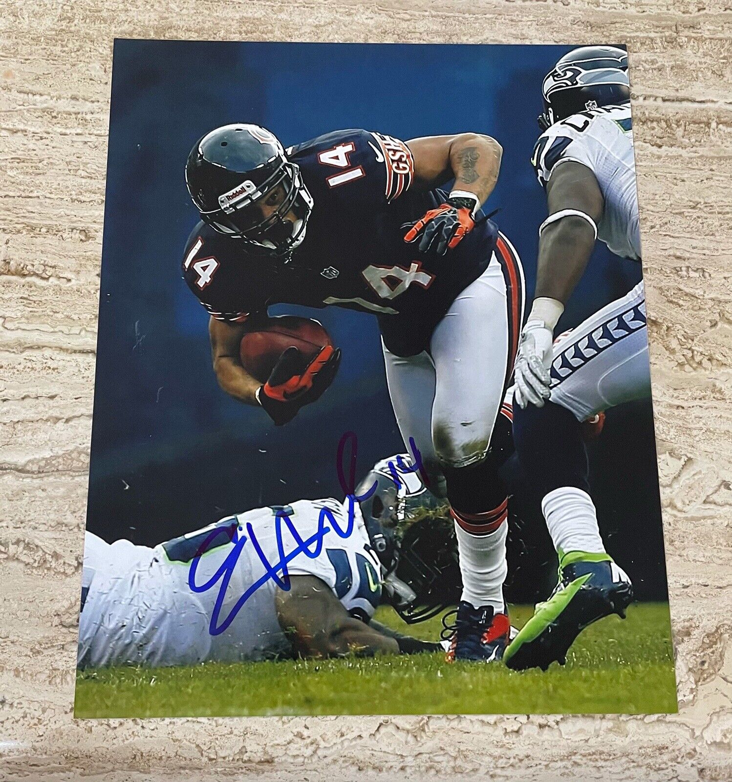 Eric Weems Chicago Bears Autographed Signed 8X10 Photo Poster painting W/COA