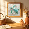 Blue Rhinestone Turtle 5D DIY Partial Drill Diamond Painting Kits Adults
