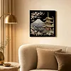 (30x30cm)DIY Landmark Pearl Painting Art With Inner Frame Handmade Pearl Material Art Kit Living Room Decor(Mount Fuji)
