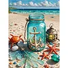 Kits de peinture en diamant &agrave; perceuse carr&eacute;e compl&egrave;te Anchor in the pot 5d DIY pour adultes d&eacute;butants d&eacute;coration int&eacute;rieure diamants dots kits d&rsquo;art en pierres pr&eacute;cieuses peintures de diamants 13,78x17,72 pouces