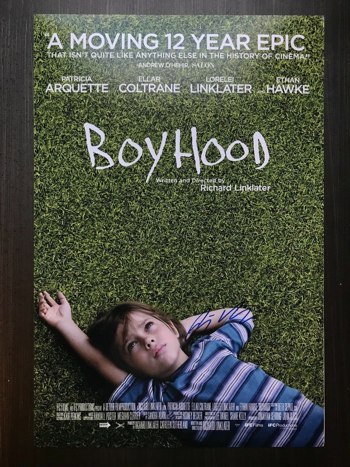 * RICHARD LINKLATER * signed 12x18 Photo Poster painting poster * BOYHOOD DIRECTOR * 2