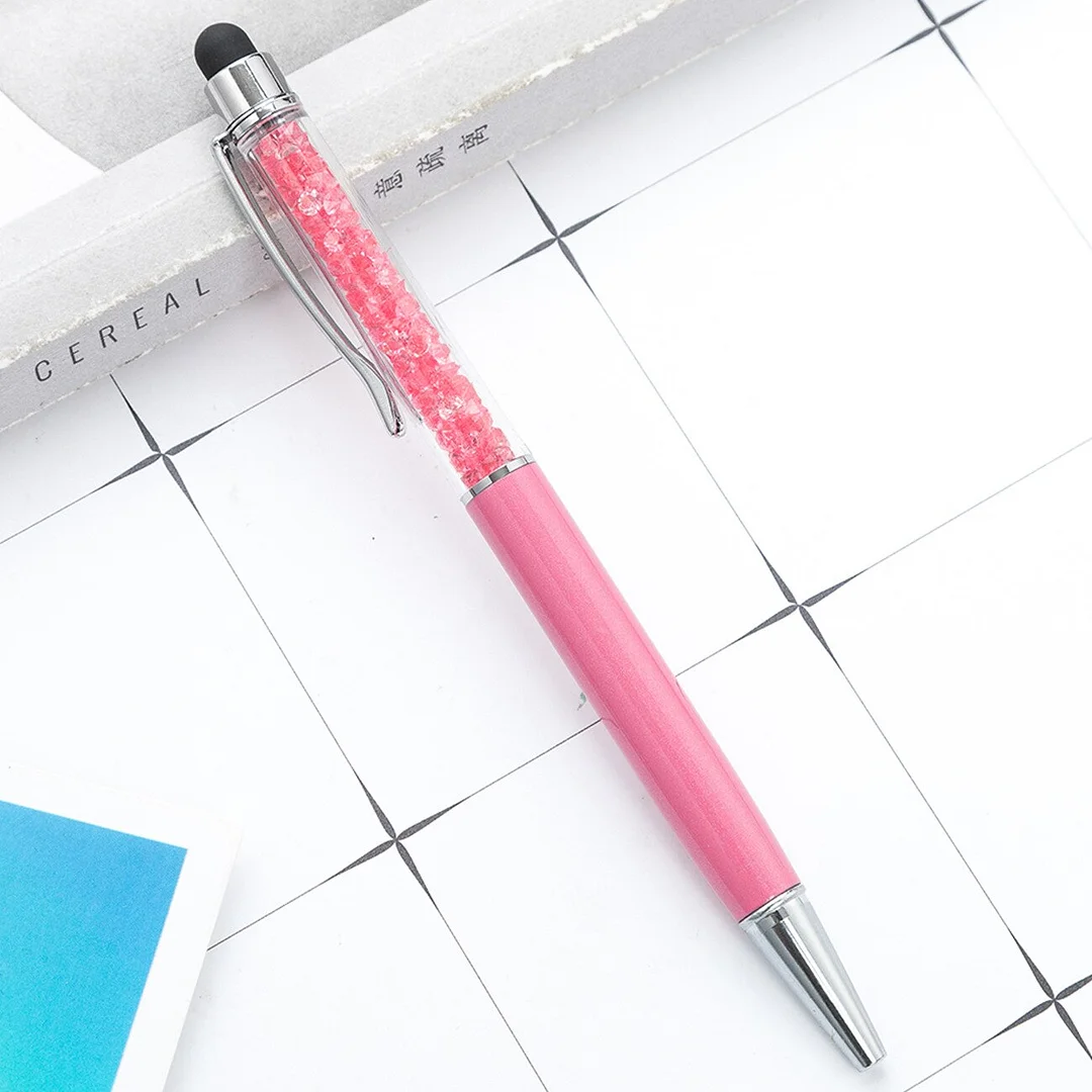 26 Color Crystal Ballpoint Pen Stylus Touch Pen Writing Stationery Office School Supply Spinning Metal Nurse High Quality Pens
