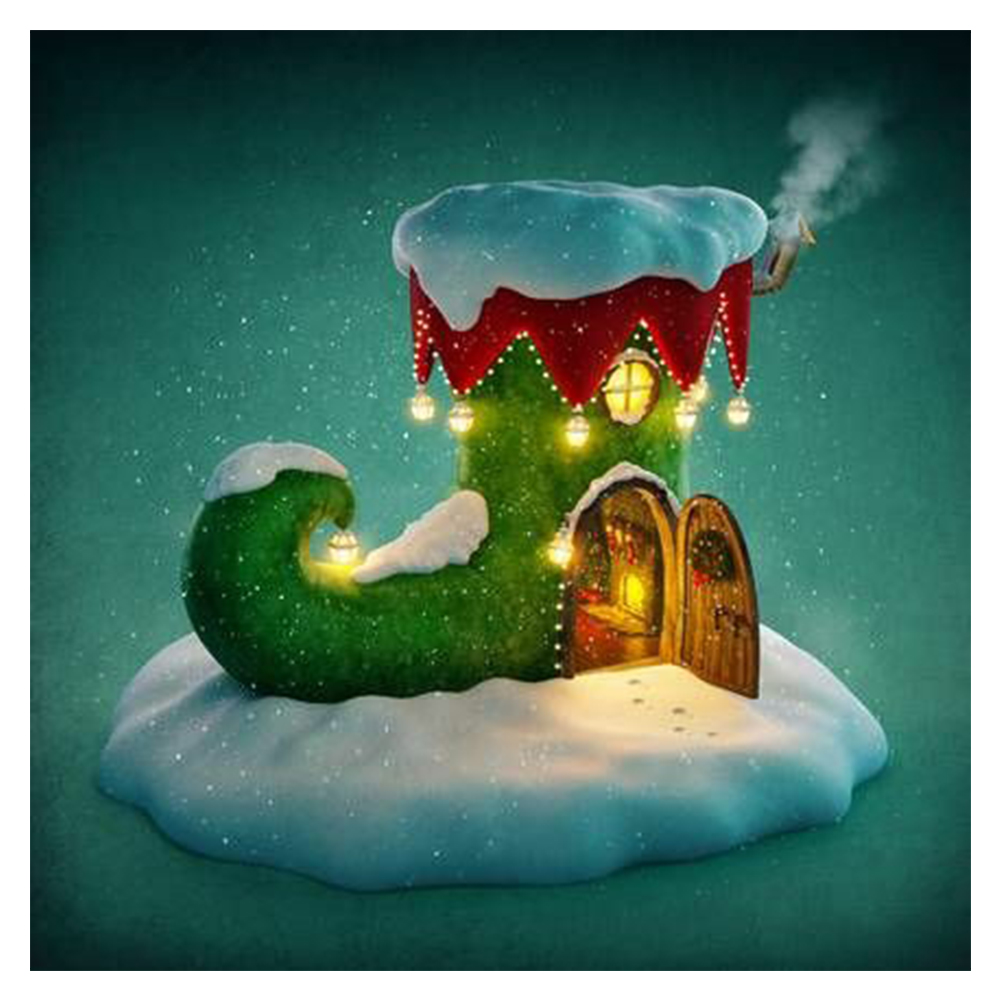 

Christmas House - Round Drill Diamond Painting - 30*30CM, 501 Original