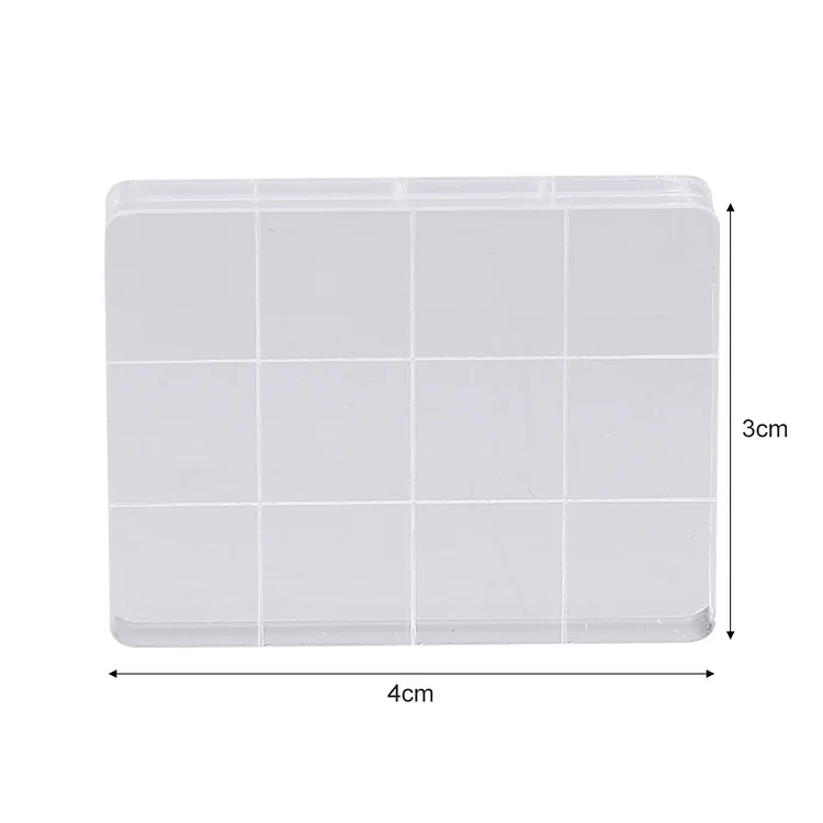 Acrylic Stamp Block Clear Stamping Tool Set with Grid Line Craft